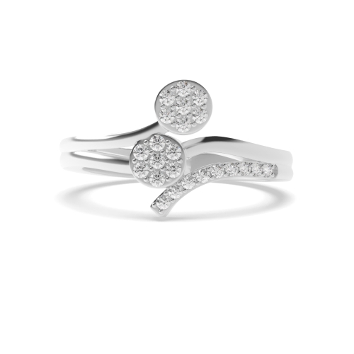 4 Prong Round Double open Moissanite Engagement Rings