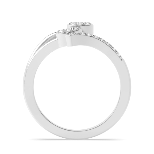 4 Prong Round Double open Moissanite Engagement Rings