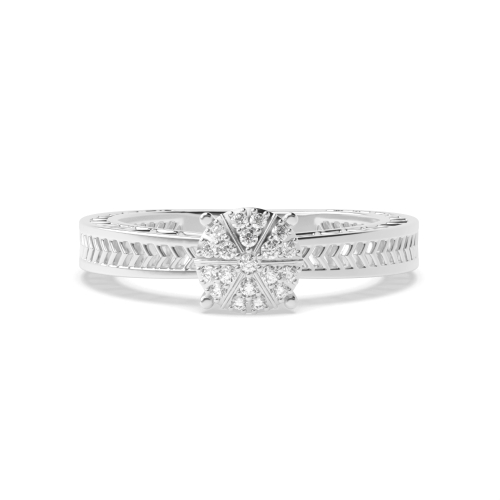 Pave Setting Round unique style Moissanite Engagement Rings