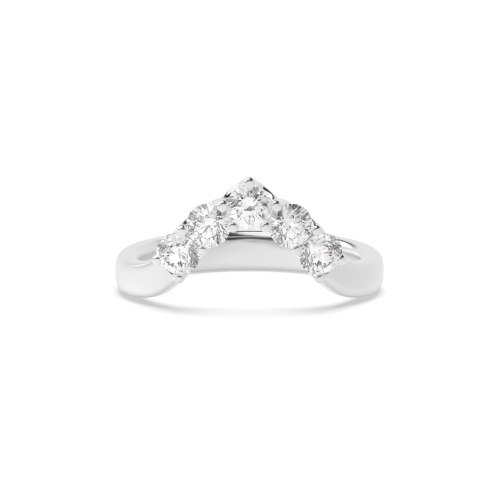 4 Prong Round Wishbond wedding Moissanite Eternity Diamond Rings