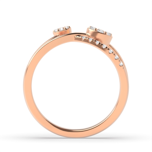 4 Prong Round Rose Gold Angel Engagement Rings