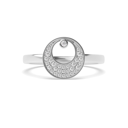 Pave Setting Round Twilight designer Engagement Rings