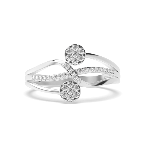 4 Prong Round Entwine Moissanite Engagement Rings