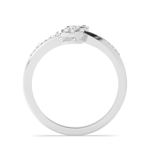4 Prong Round Entwine Moissanite Engagement Rings