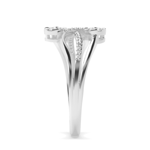 4 Prong Round Entwine Moissanite Engagement Rings