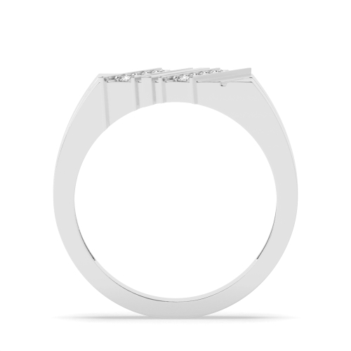 Channel Setting Round 2 line diamond Unique Engagement Ring