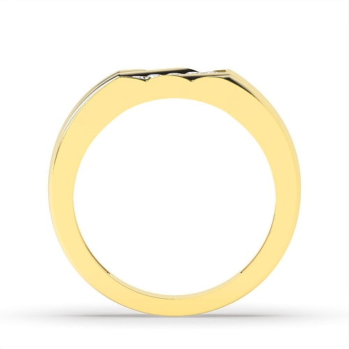Pave Setting Round Yellow Gold Elegant Engagement Rings