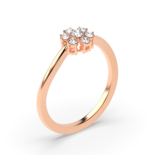 3 Prong Round Rose Gold Essence Engagement Rings