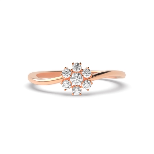 3 Prong Round Rose Gold Essence Engagement Rings
