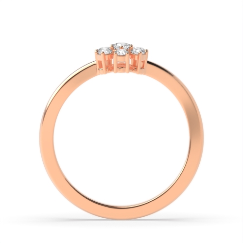 3 Prong Round Rose Gold Essence Engagement Rings