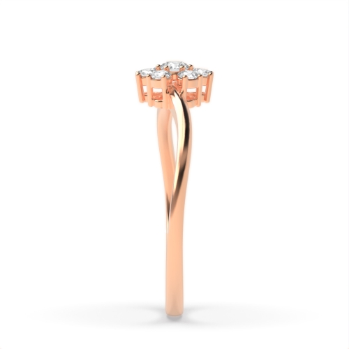3 Prong Round Rose Gold Essence Engagement Rings