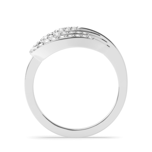 4 Prong Round Swirl Moissanite Engagement Rings