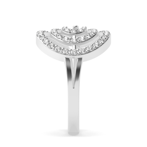4 Prong Round Swirl Moissanite Engagement Rings
