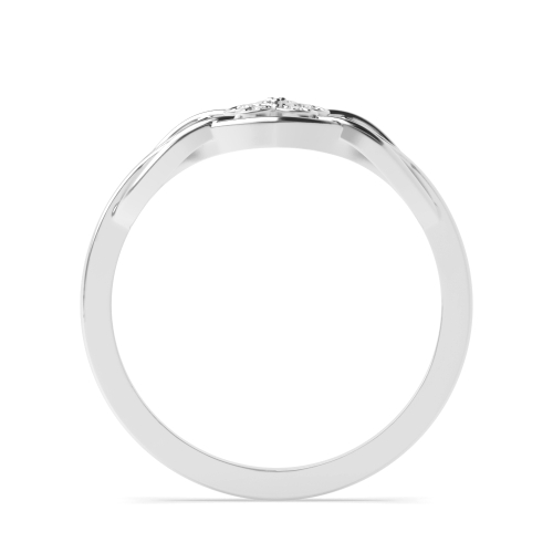 Pave Setting Round Twilight Moissanite Engagement Rings