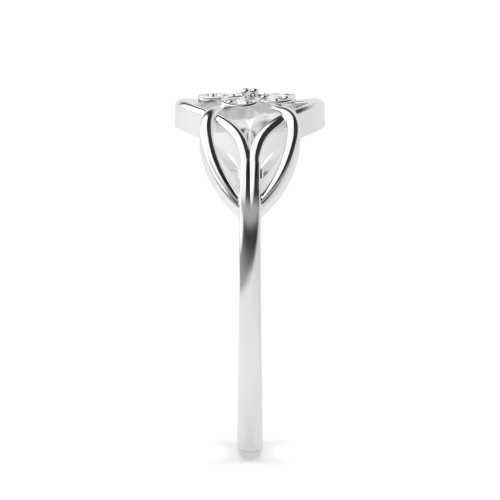 Pave Setting Round Twilight Moissanite Engagement Rings