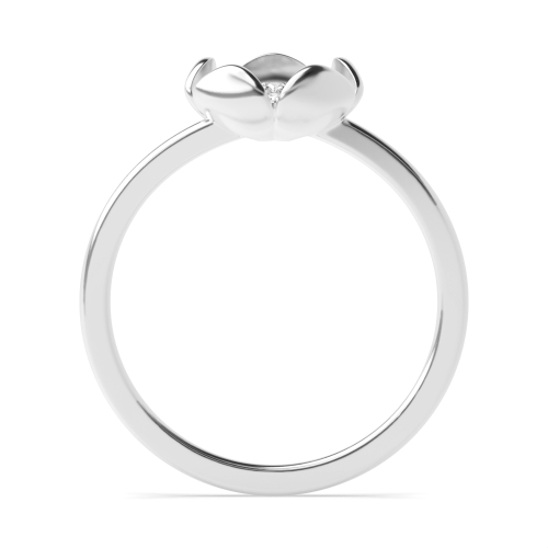 3 Prong Round Flower Moissanite Engagement Rings