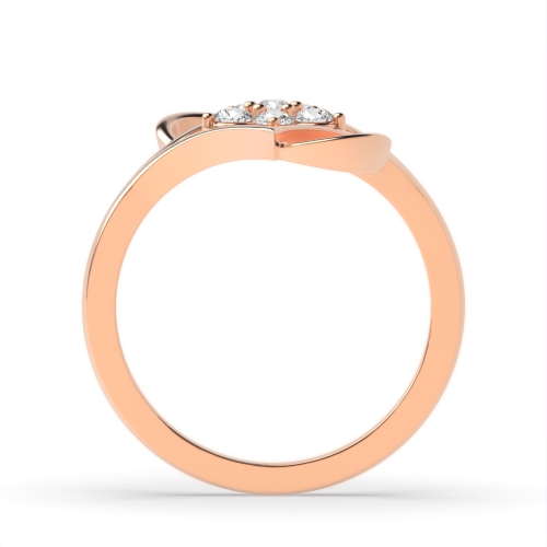 3 Prong Round Rose Gold Constellation Engagement Rings