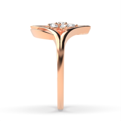 3 Prong Round Rose Gold Constellation Engagement Rings