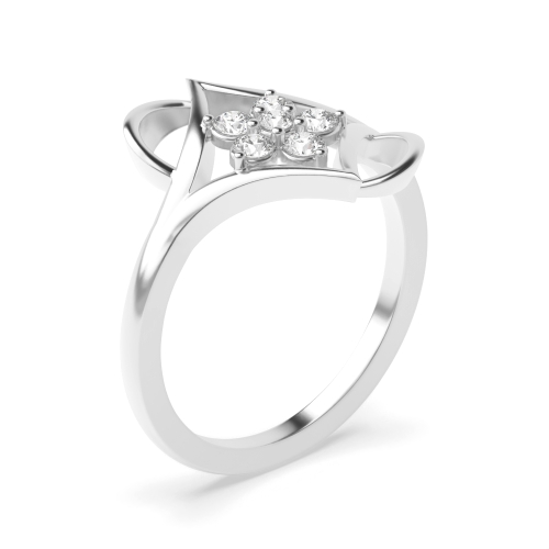 3 Prong Round Constellation Moissanite Engagement Rings