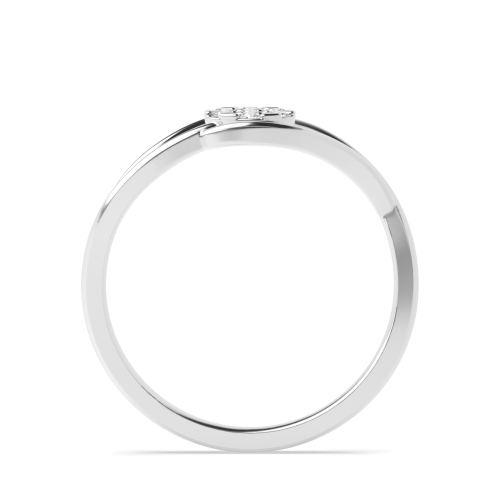 6 Prong Round Split shoulder Moissanite Engagement Rings