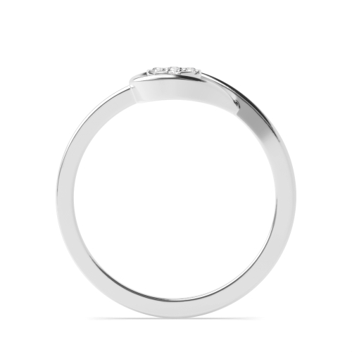 6 Prong Round Leaf shaped Moissanite Engagement Rings