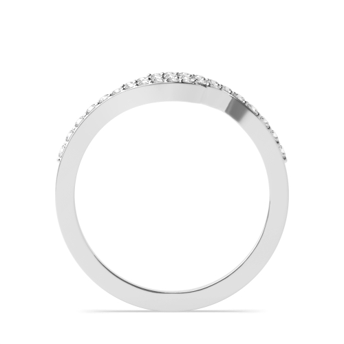 4 Prong Round Wave twist Moissanite Engagement Rings