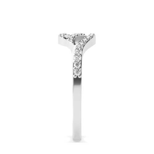 4 Prong Round Wave twist Moissanite Engagement Rings