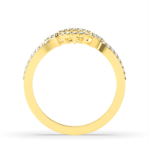 4 Prong Round Yellow Gold Luminary Engagement Rings