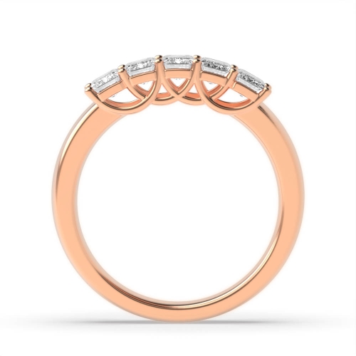 4 Prong Emerald Rose Gold Luminance Diamond Rings