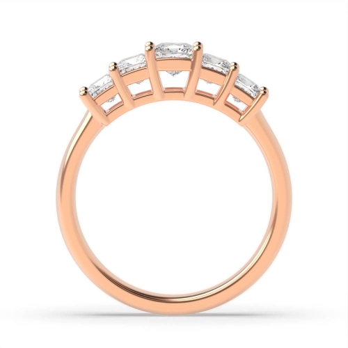 4 Prong Princess Rose Gold Starlight Diamond Rings