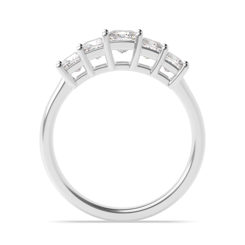 4 Prong Princess Starlight Five Stone Diamond Ring