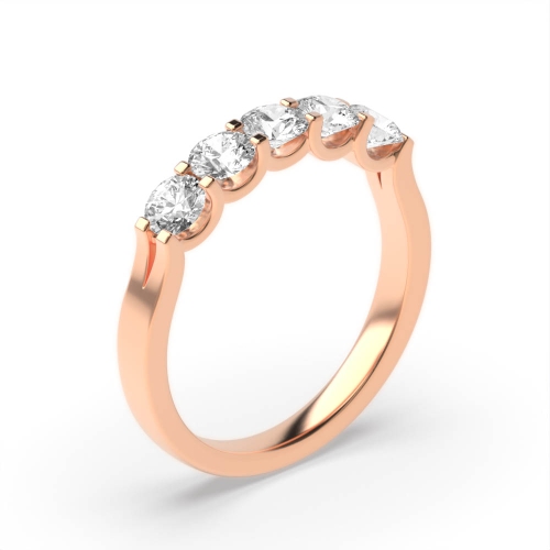 4 Prong Round Rose Gold Constellation Diamond Rings