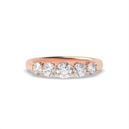 4 Prong Round Rose Gold Elegant Diamond Rings