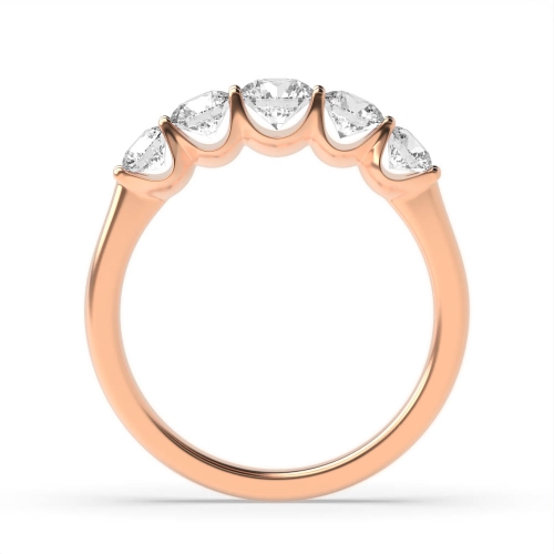 4 Prong Round Rose Gold Elegant Diamond Rings