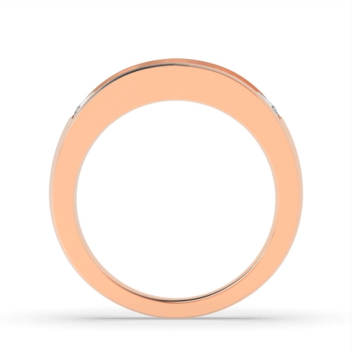 Channel Setting Round Rose Gold Infinity orbit Diamond Rings