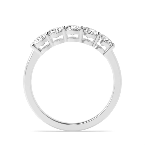 4 Prong Oval Twilight Designer Five Stone Diamond Ring