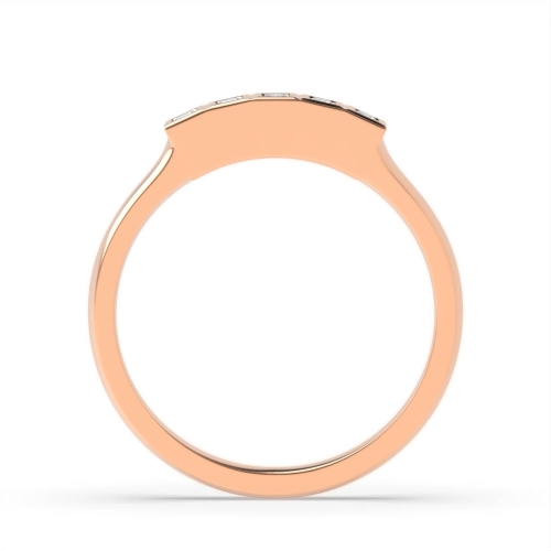 Bezel Setting Princess Rose Gold Celestial monogem Diamond Rings