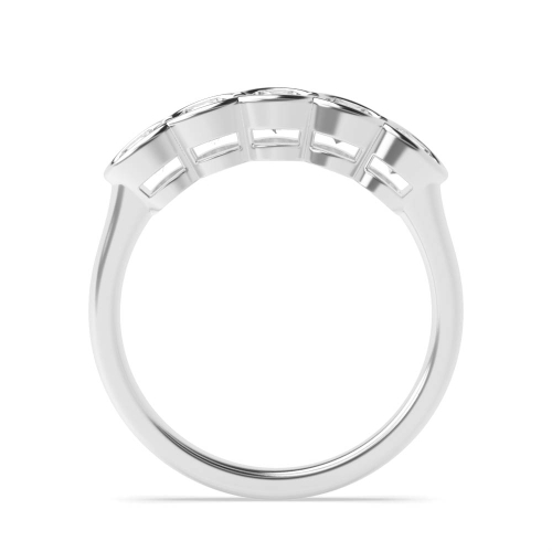 Bezel Setting Round Twilight allure Moissanite Diamond Rings