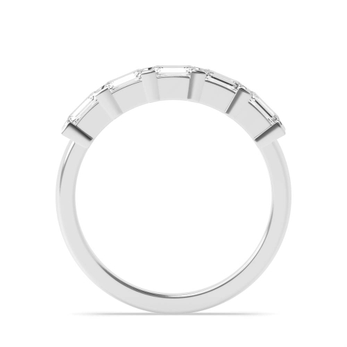 4 Prong Emerald Twilight Monogem Moissanite Five Stone Diamond Ring