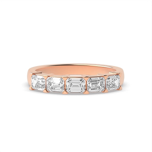 4 Prong Emerald Rose Gold Twilight monogem Diamond Rings