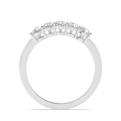 Prong Pear Celestial Court Five Stone Wedding Band
