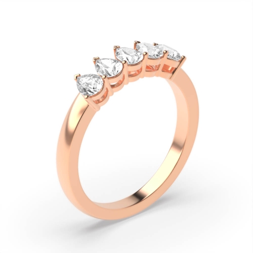 Prong Pear Rose Gold Celestial court Diamond Rings