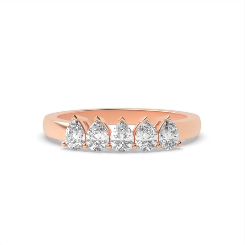 Prong Pear Rose Gold Celestial court Diamond Rings