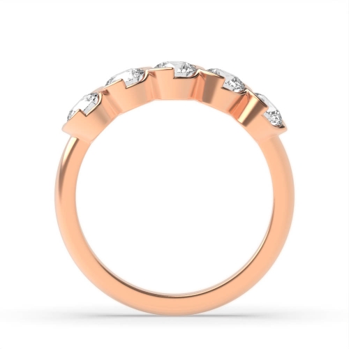 Bezel Setting Round Rose Gold Infinity stones Diamond Rings