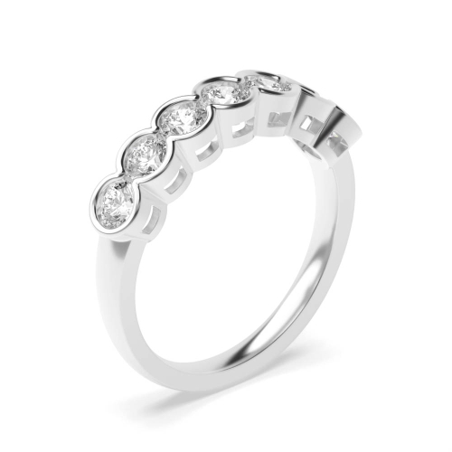 Bezel Setting Round stone Seven Stone Diamond Rings
