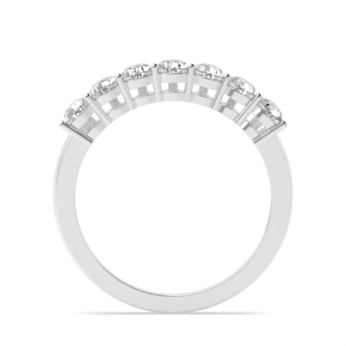 Prong Pear Seven Stone Wedding Band