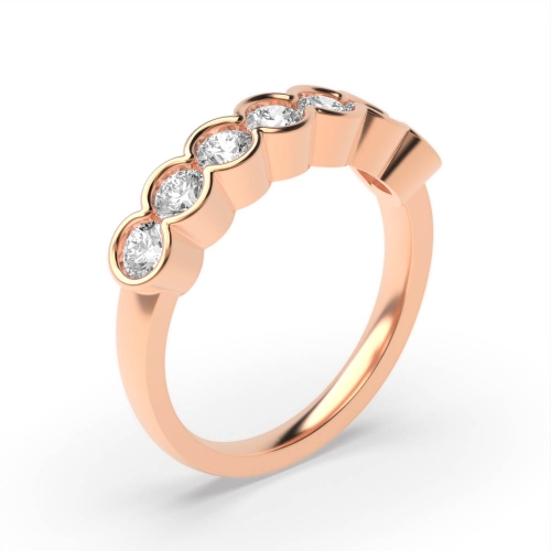 Purchase 7 Stone Round Diamond Half Eternity Ring - Abelini