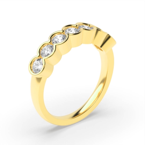 Purchase 7 Stone Round Diamond Half Eternity Ring - Abelini