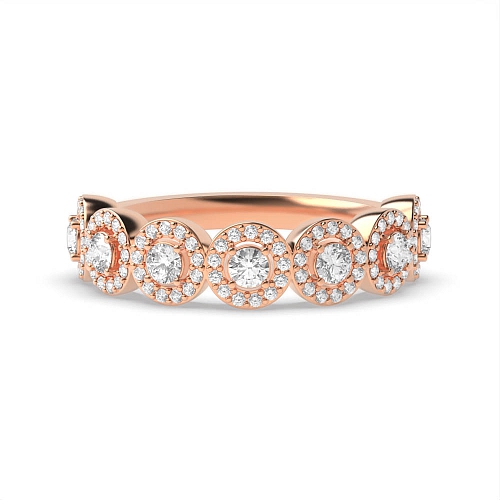 4 Prong Round Rose Gold Stone wedding Diamond Rings