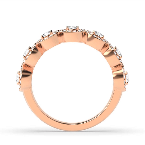 4 Prong Round Rose Gold Stone wedding Diamond Rings